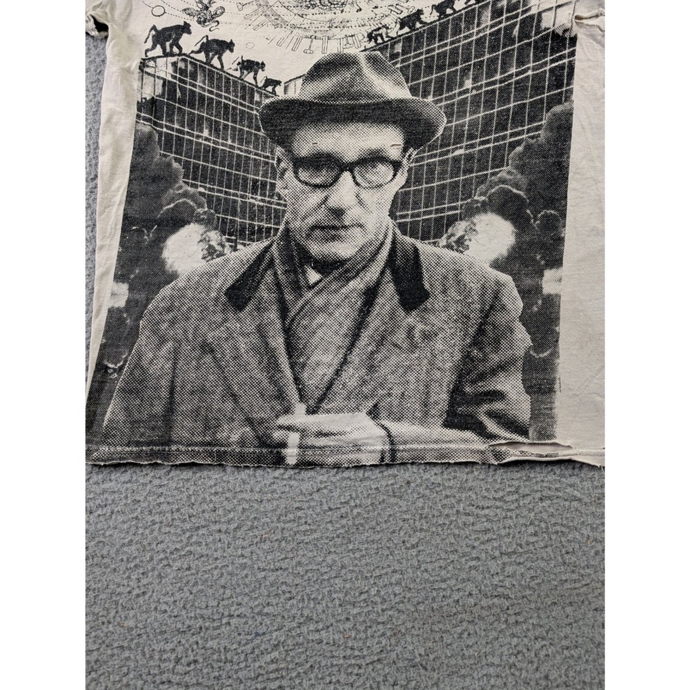 William S Burroughs Naked Lunch Monkey Brain Destroyed Distressed Thrashed Shirt - Picture 2 of 16